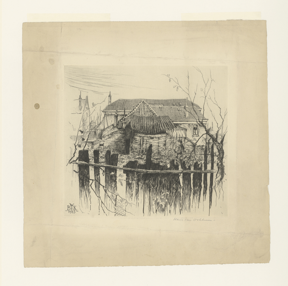 Achterkant huis met schuur