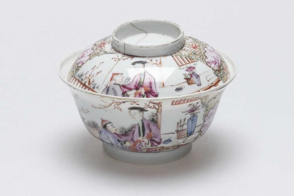 Suikerpot, van theeservies van Chinees porselein