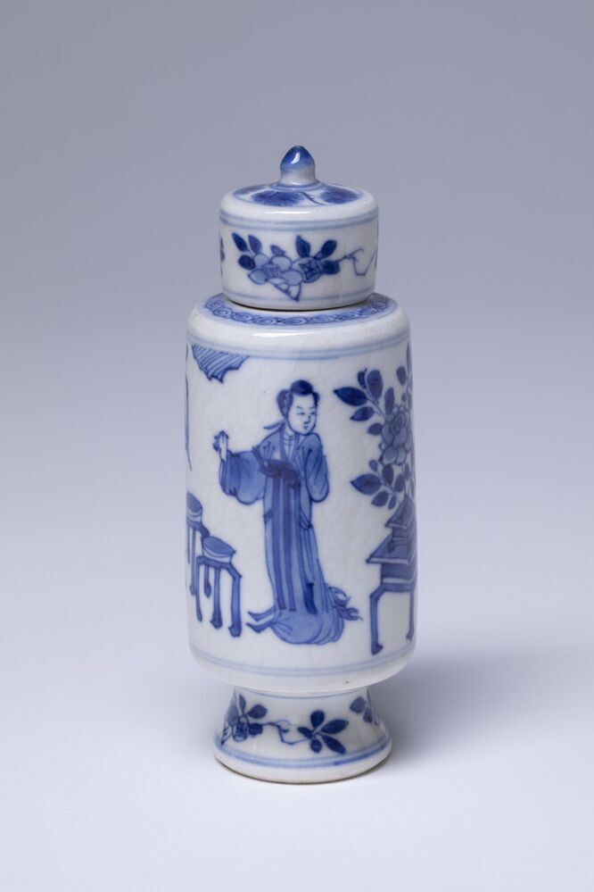 Miniatuur dekselvaas