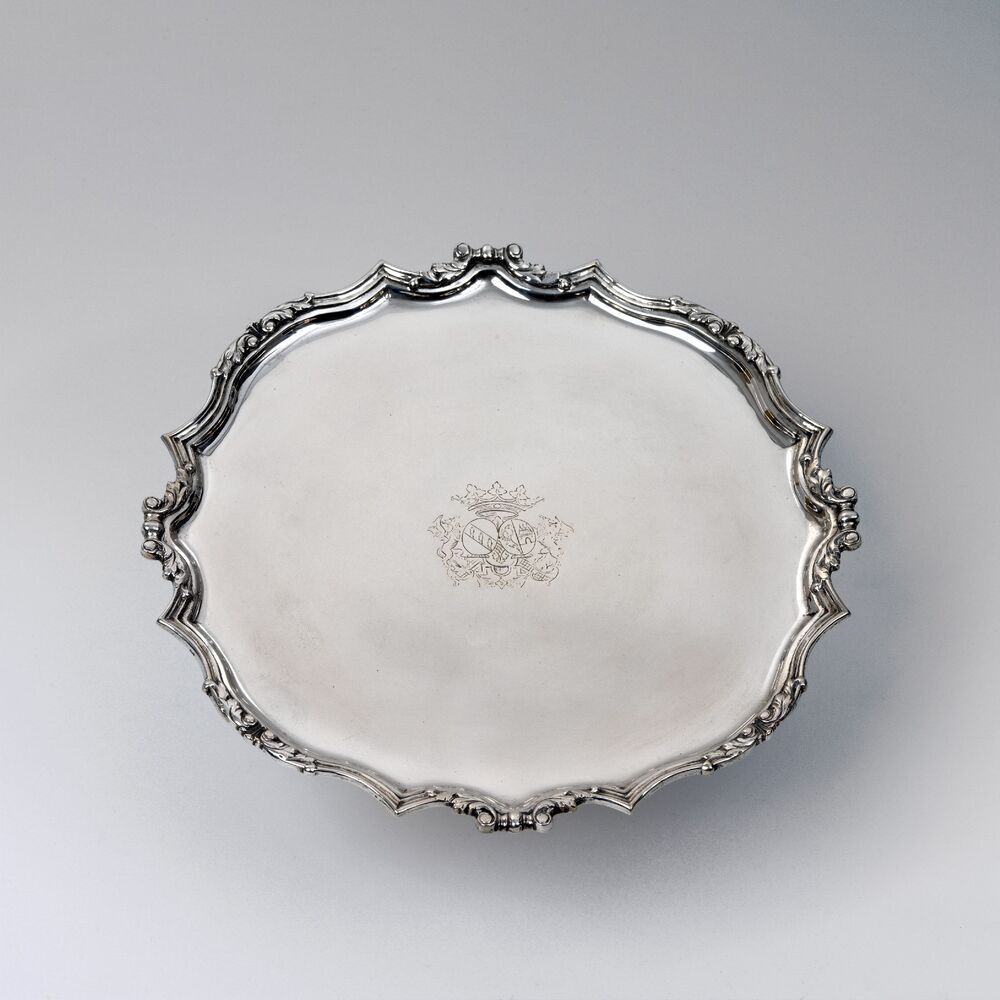 Dienblad met familiewapen Clant / Gruys