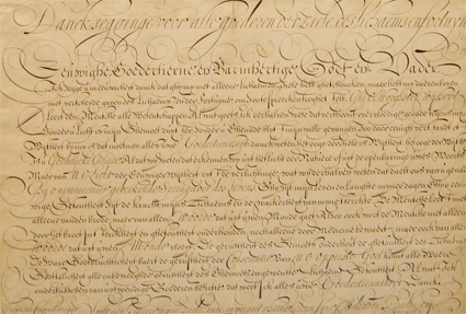 Danksegginge voor alle goederen der ziele des lichaams en fortuyne