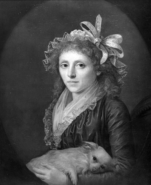 VERVALLEN Dame met hondje