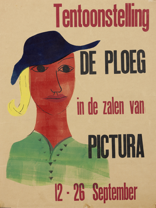 Affiche Tentoonstelling De Ploeg september [1937] (G-206)