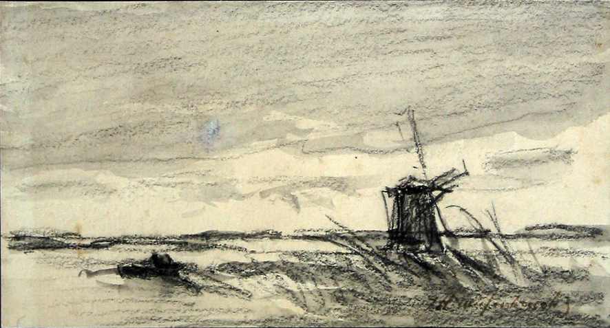Molen aan de plas