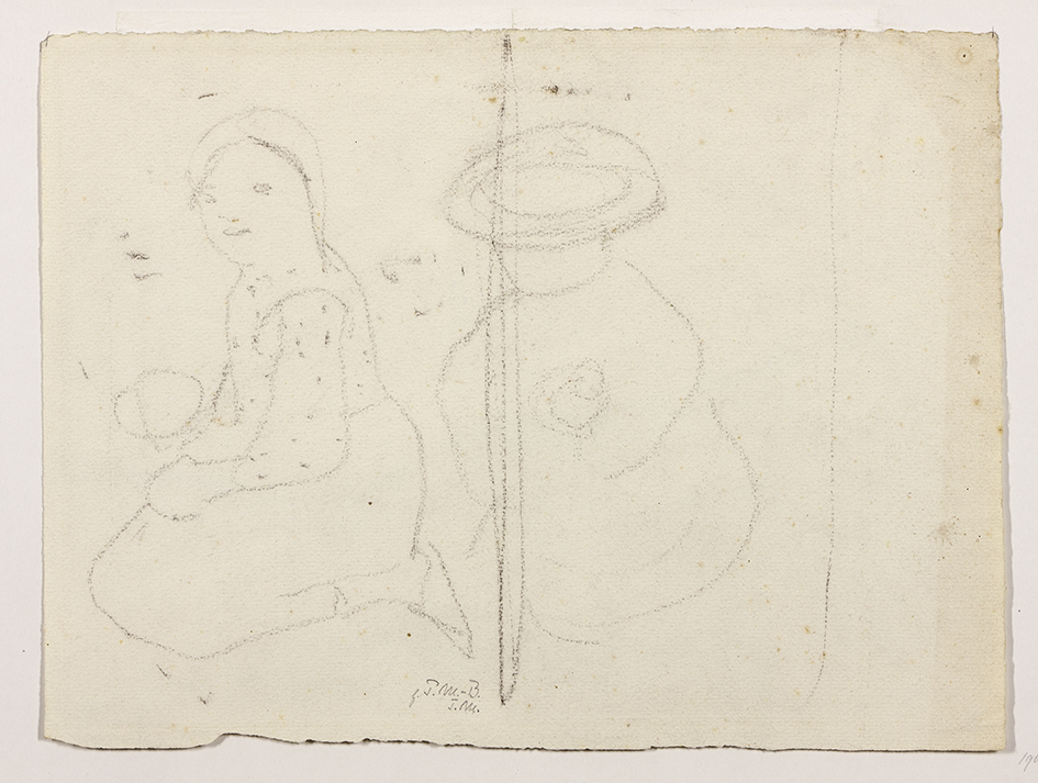 Zittend meisje (studie)