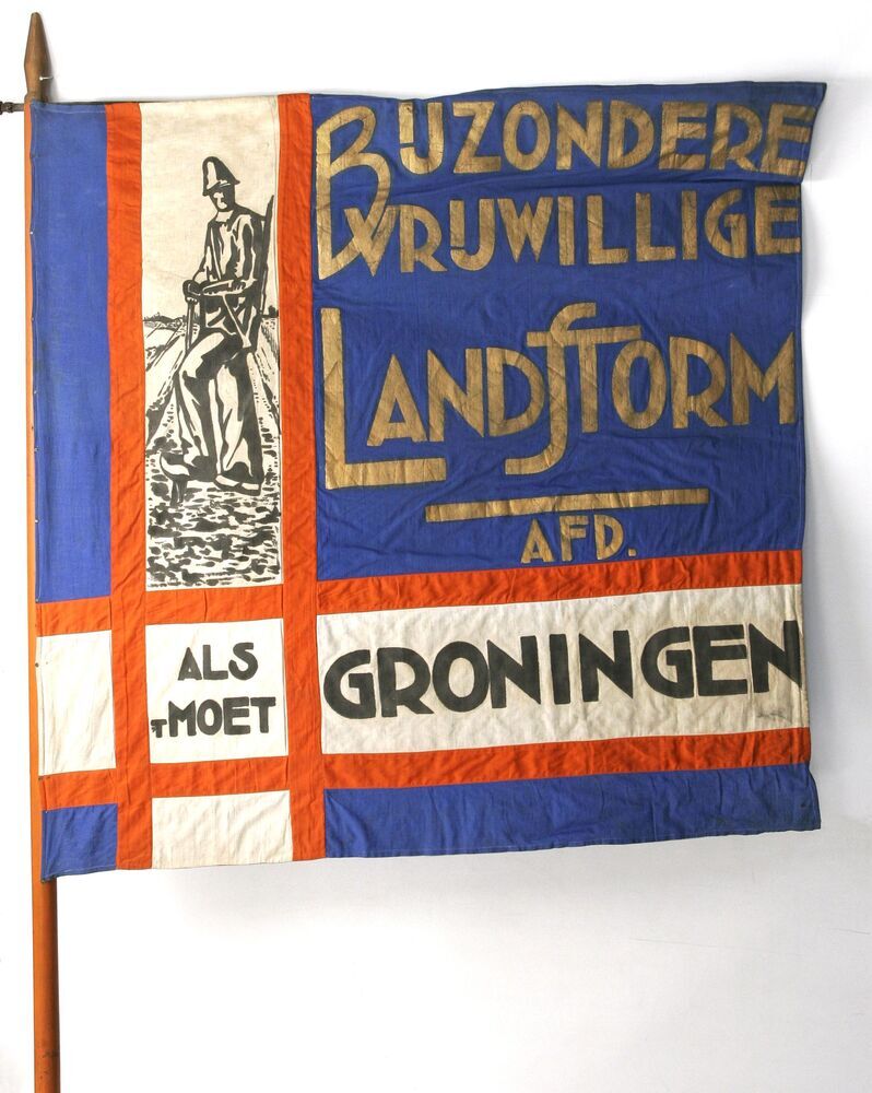 Vaandel Bijzondere Vrijwillige Landstorm afd. Groningen