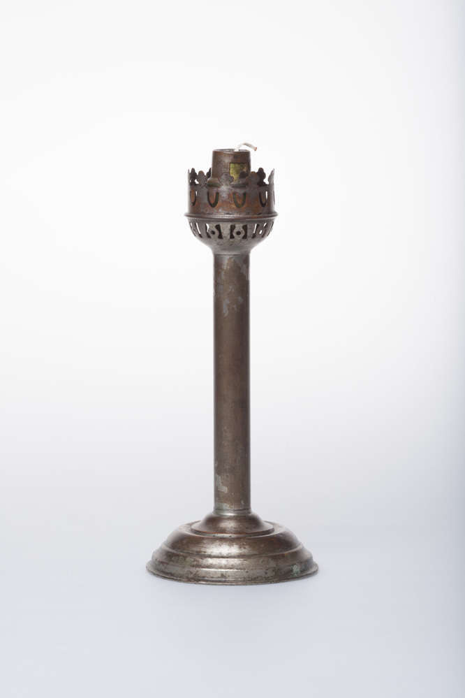 Blikken lamp voor een kaars