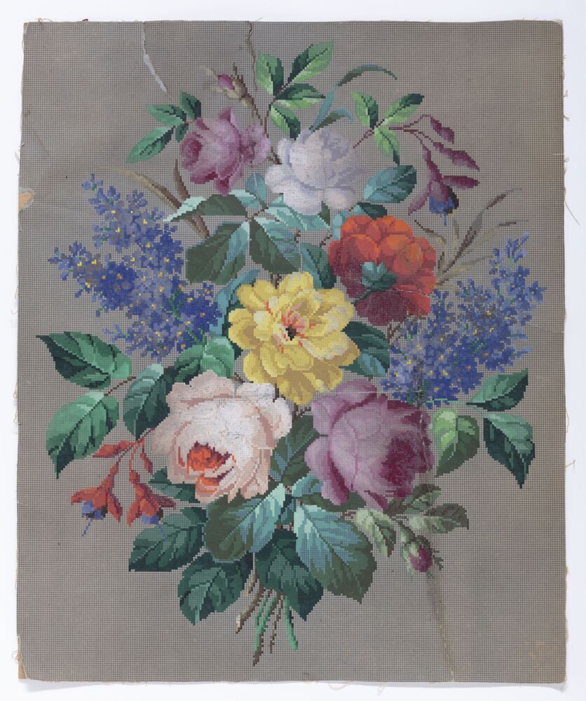 Borduur voorbeeld: Boeket bonte bloemen