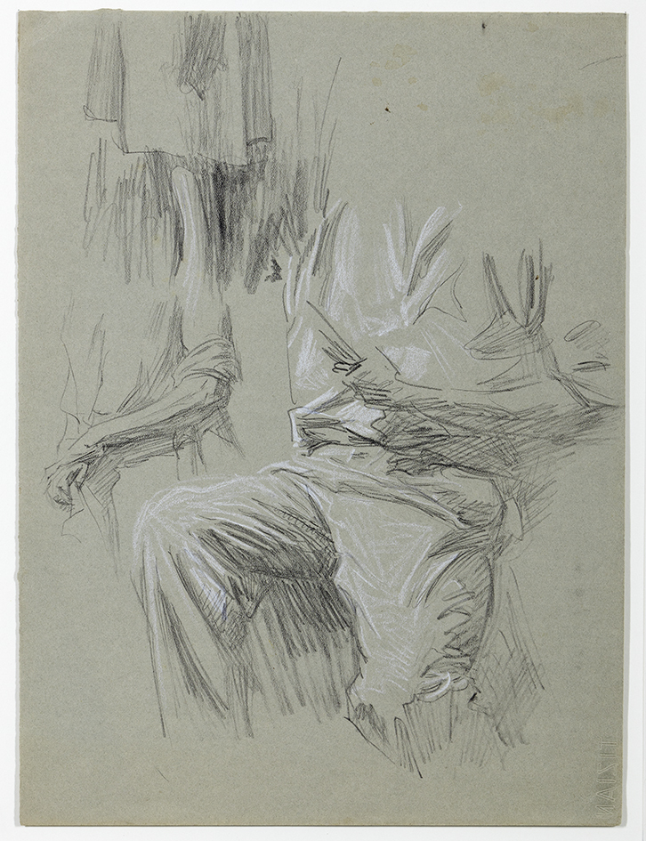 Johan Dijkstra en zijn vrouw (voorstudie)