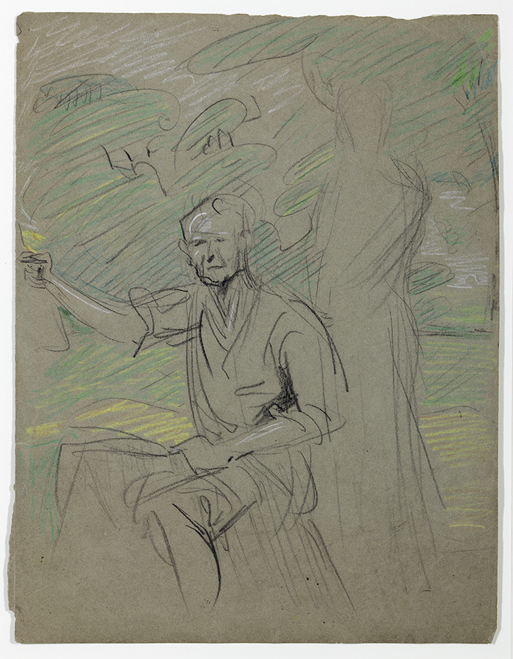 Johan Dijkstra en zijn vrouw (voorstudie)