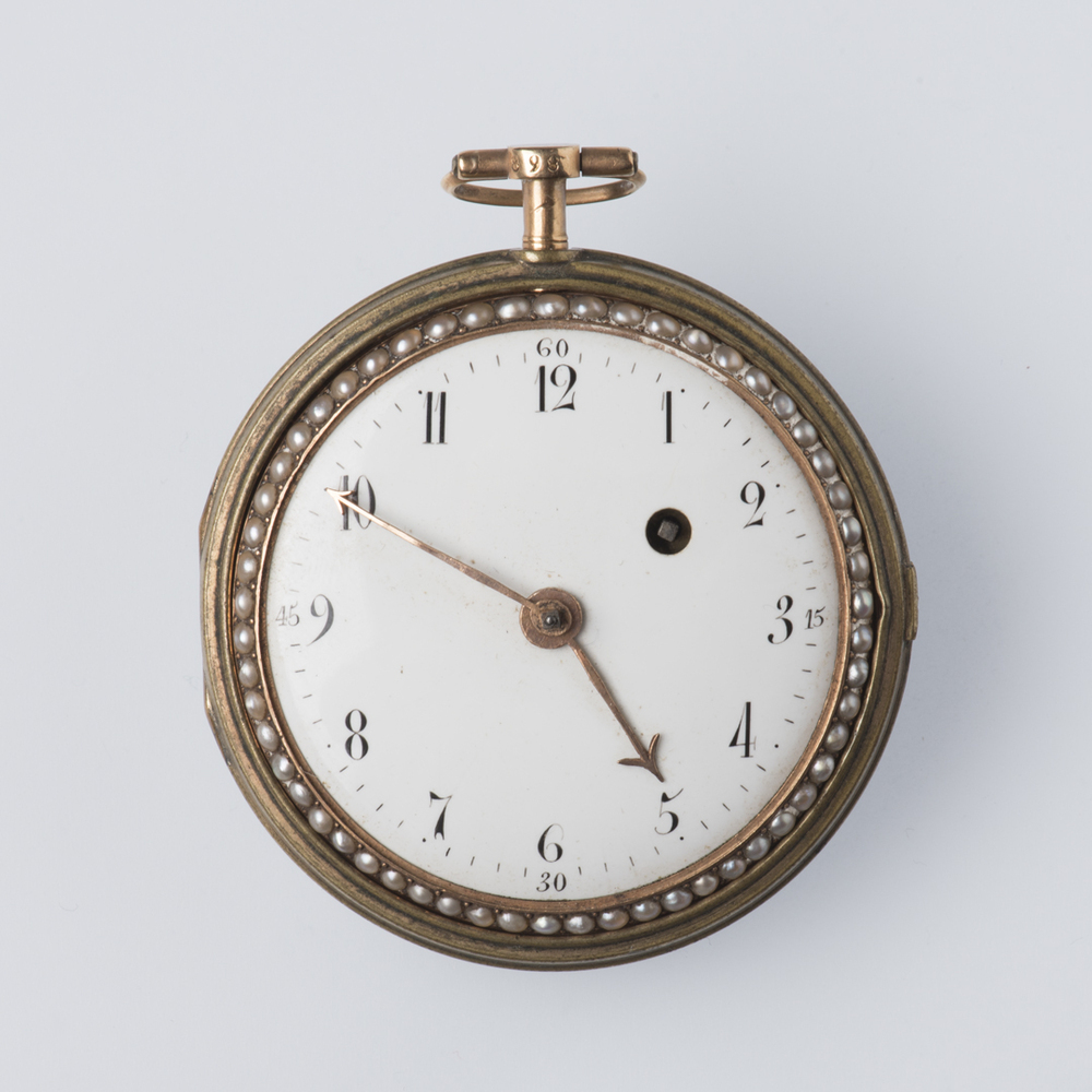 Horloge in gouden kast