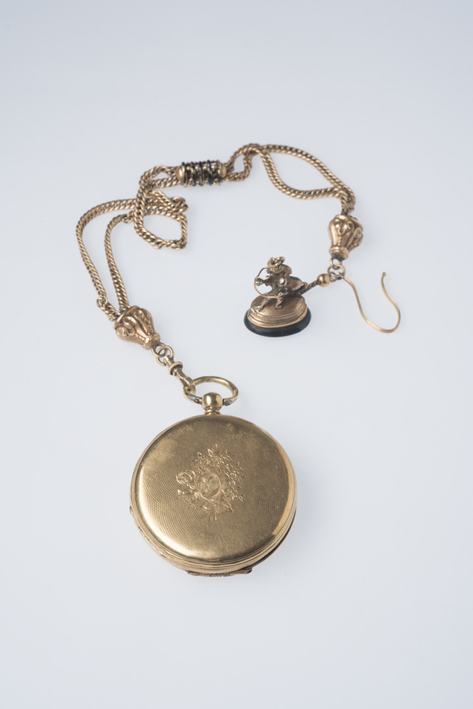 Horloge met ketting en signet