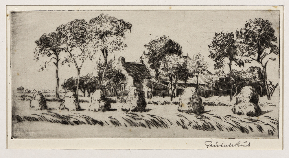 Landschap met boerderij