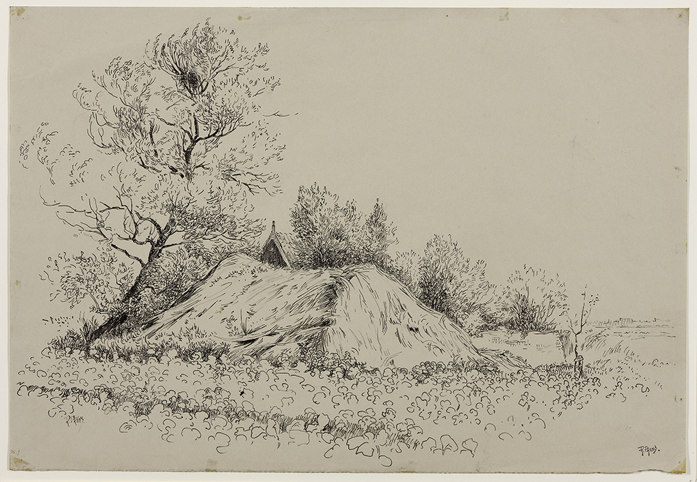 Landschap met boerderij