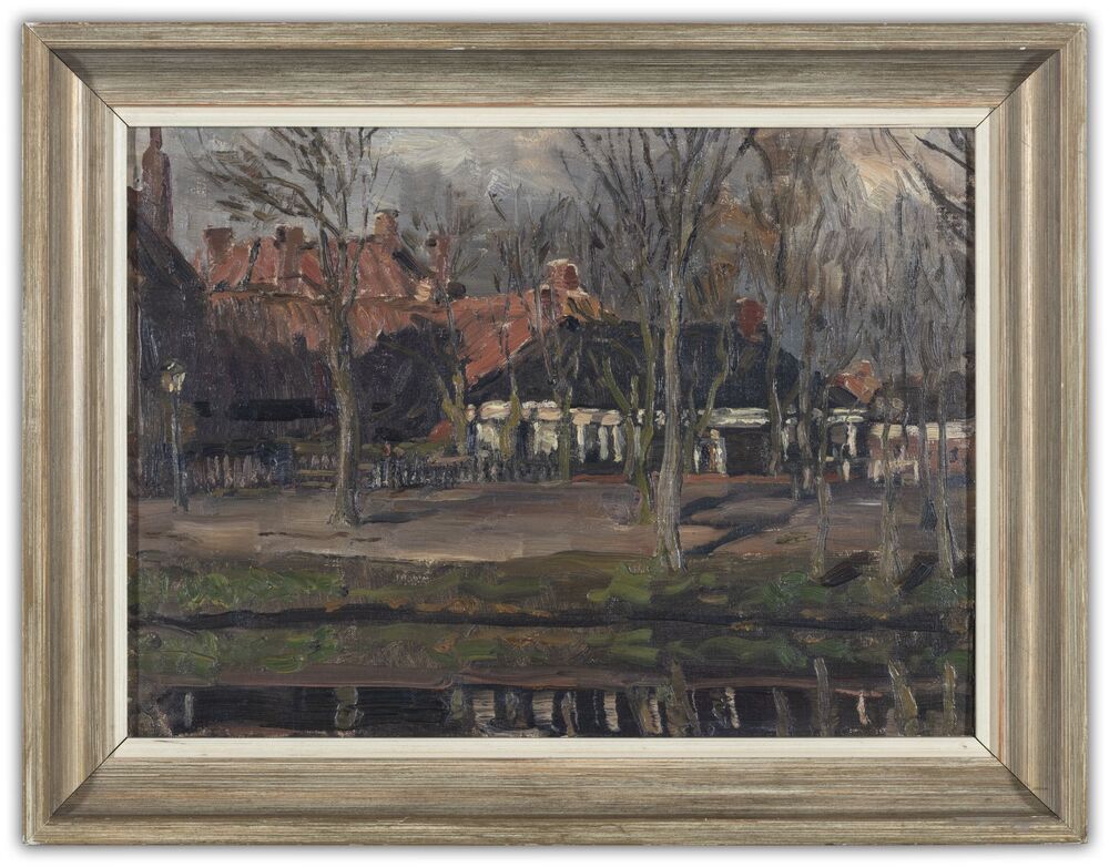 Opkomende hagelbui boven het Noorderplantsoen