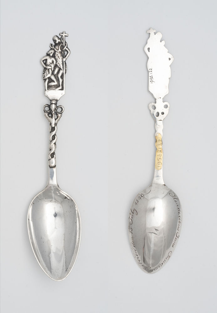 Geboortelepel van zilver