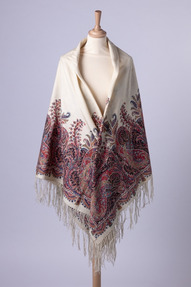 Doek met gedrukt Kashmir-motief