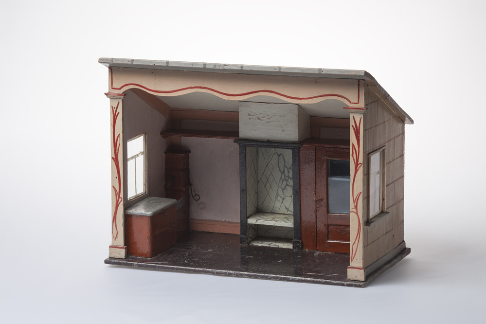 Miniatuurversie keuken poppenhuis