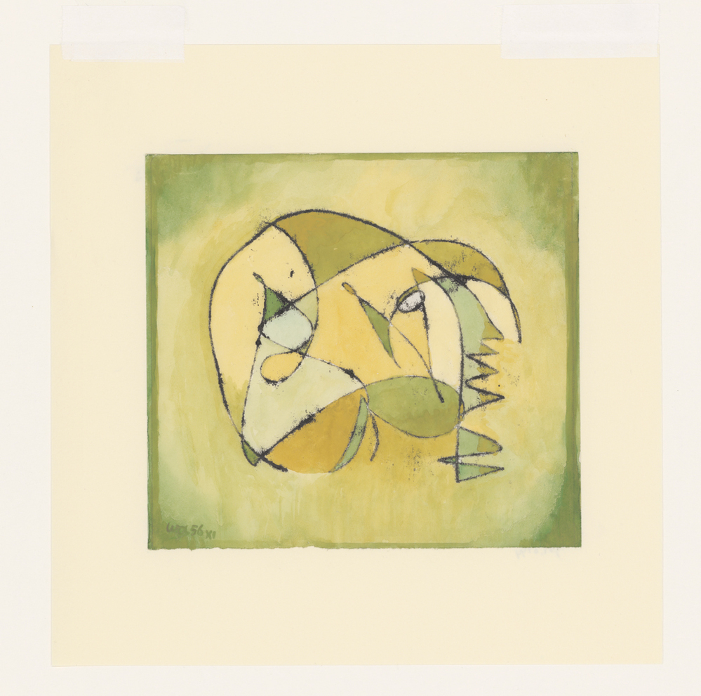 Compositie in groen en geel