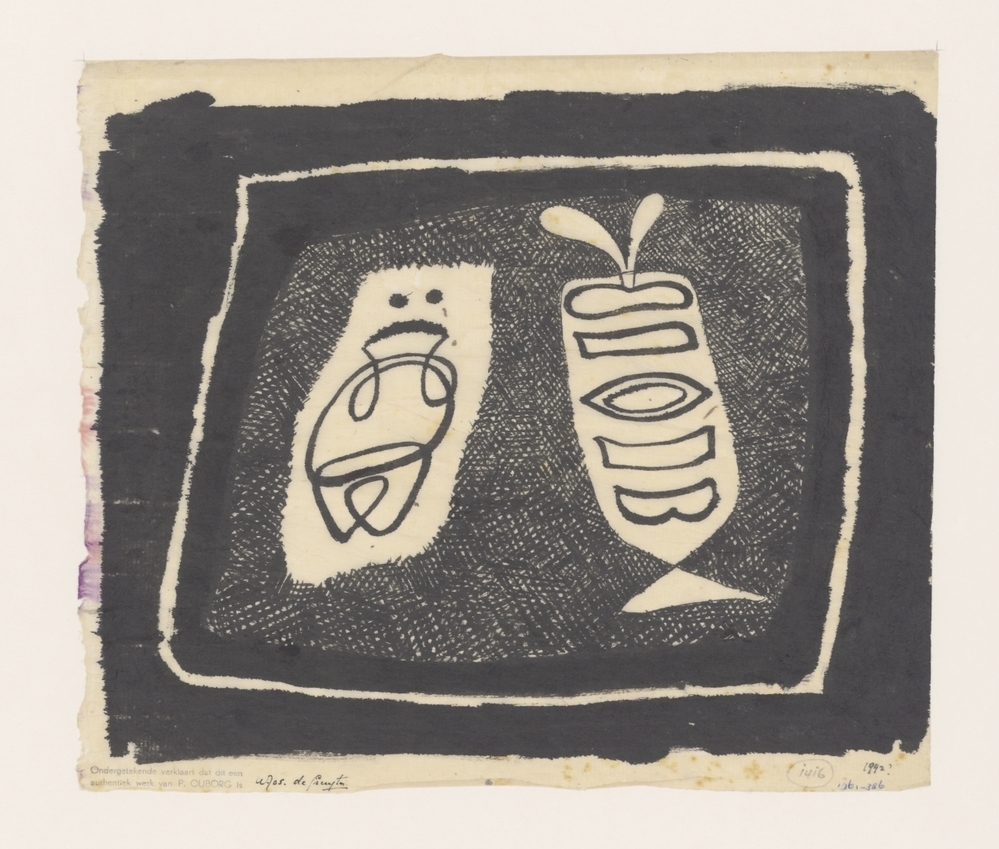 Compostie in zwart kader