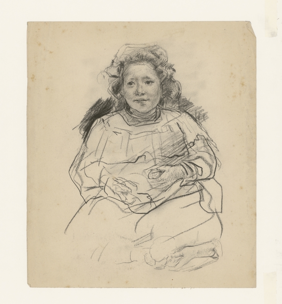 Aardappel schillend meisje