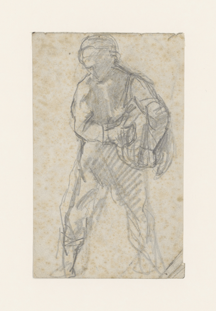 Studie van een zaaiende boer