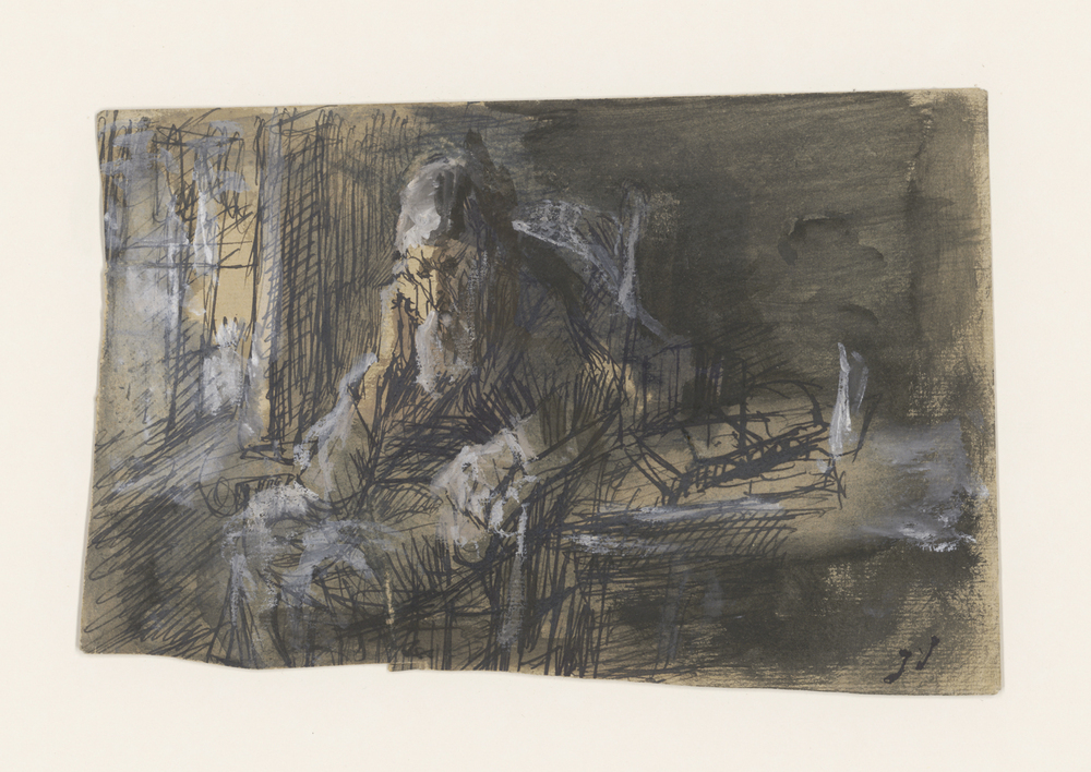 Oude man bij venster