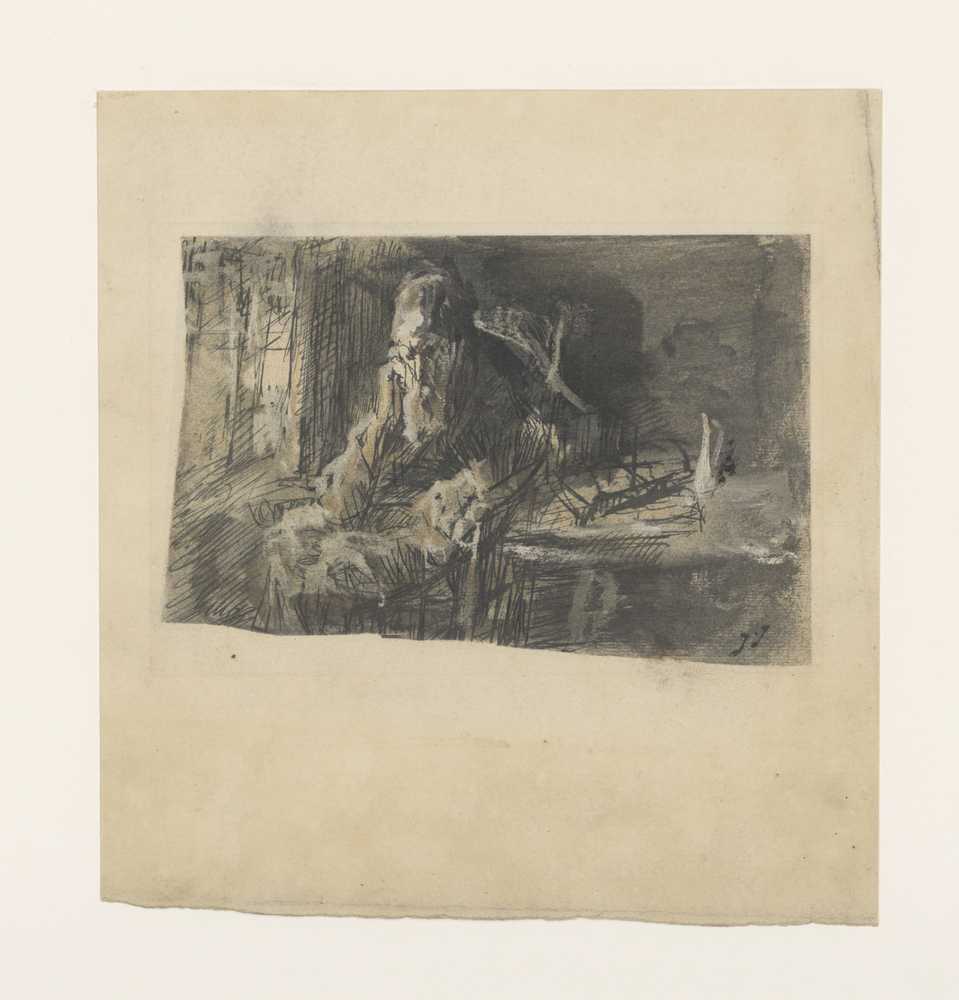 Oude man bij venster