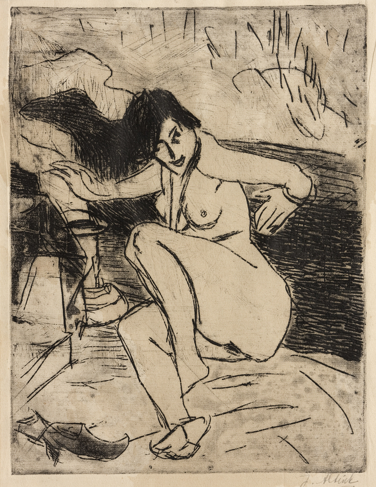 Zittend naakt (Beppie)