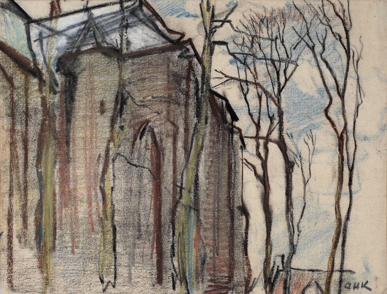 Zijschip van een gotische kerk