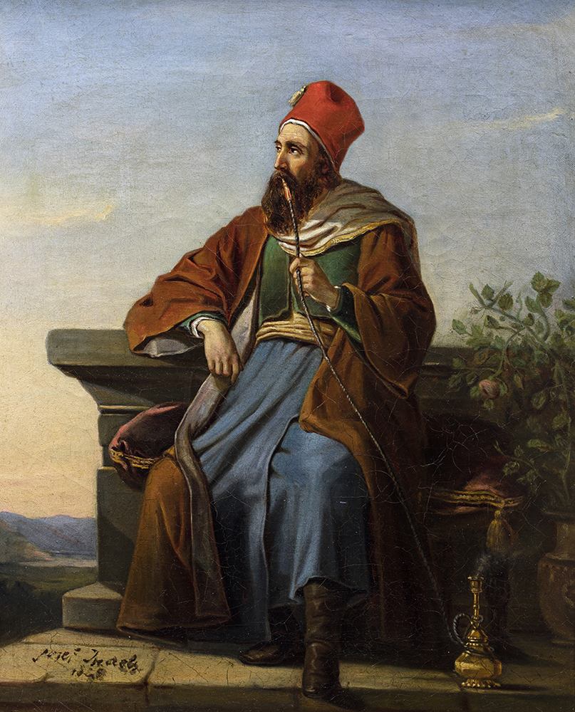 Waterpijp rokende Turk