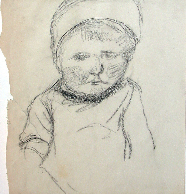 Schets van een kinderkopje