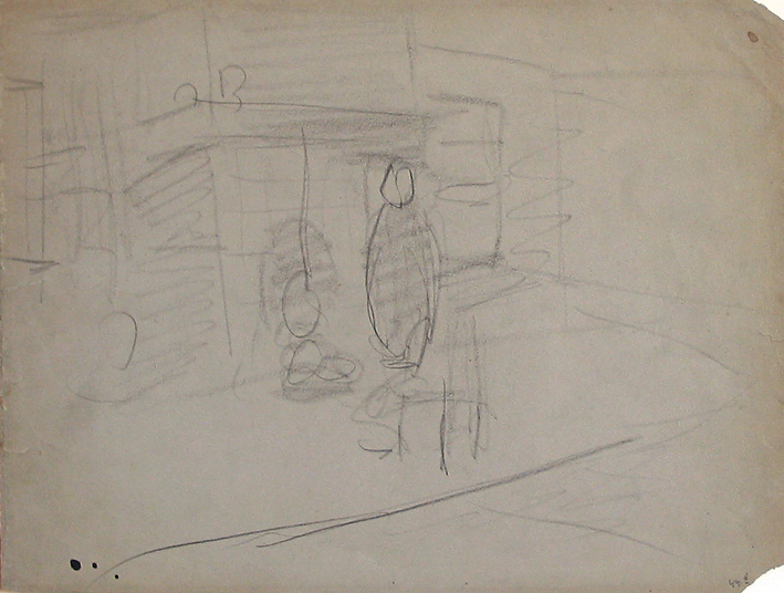 Vrouw staande bij keukenhaard