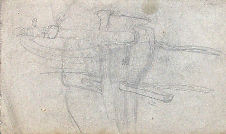 Studie van een boeg van een binnenschip