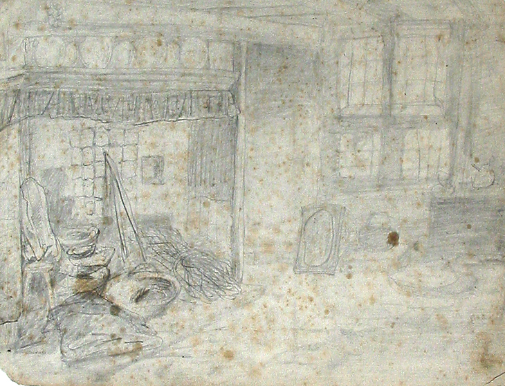 Interieur met schouw