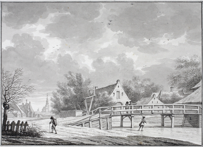 Hoogkerk en Tolhuis buiten Groningen naar de stad te zien 'zo als het zig vertoonde in de jaare 1772'