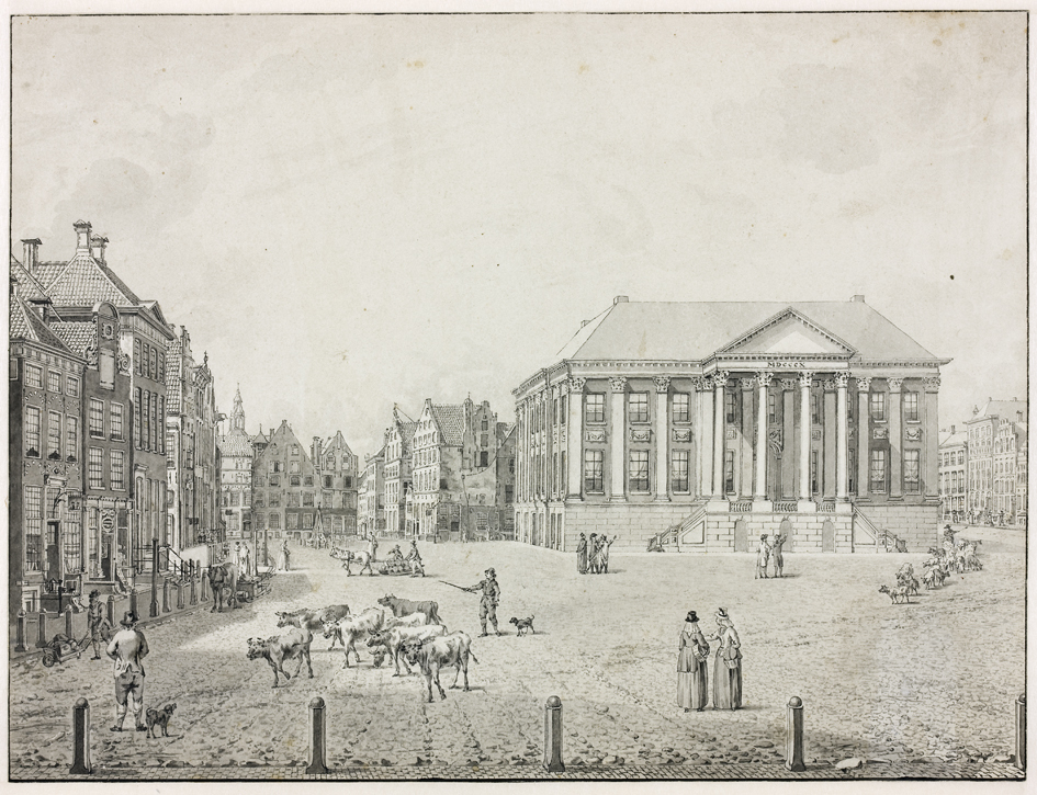 Grote Markt gezien naar het westen, met stadhuis