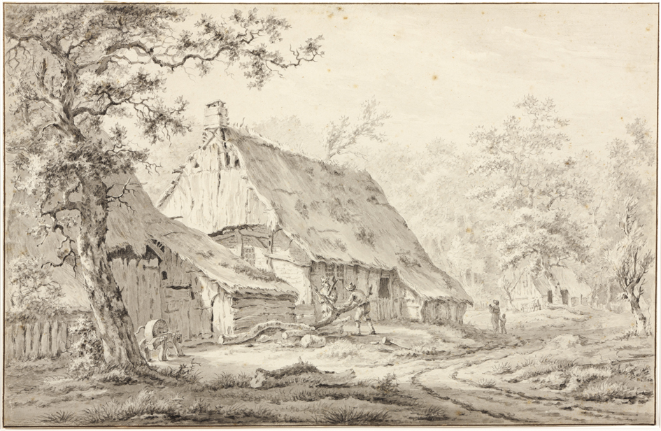 Boerderijen in het bos, te Annen Drente