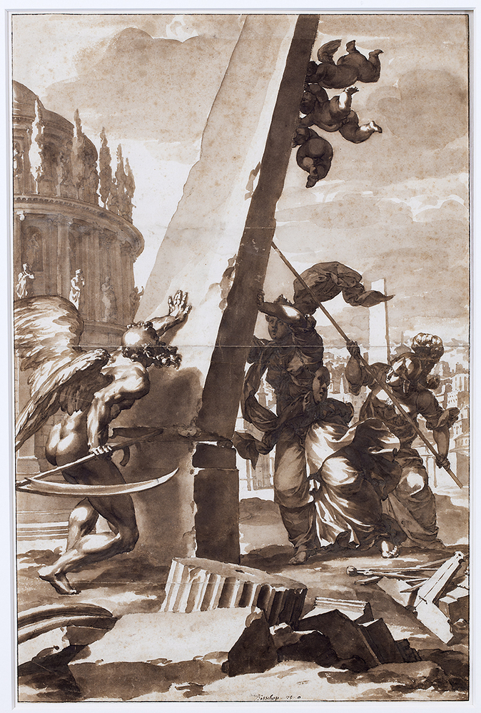 Allegorie op de vernietiging van de schoonheid door de tijd