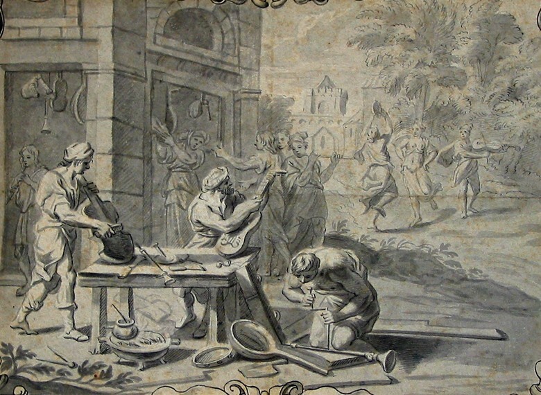 Werkplaats van muziekinstrumentmaker