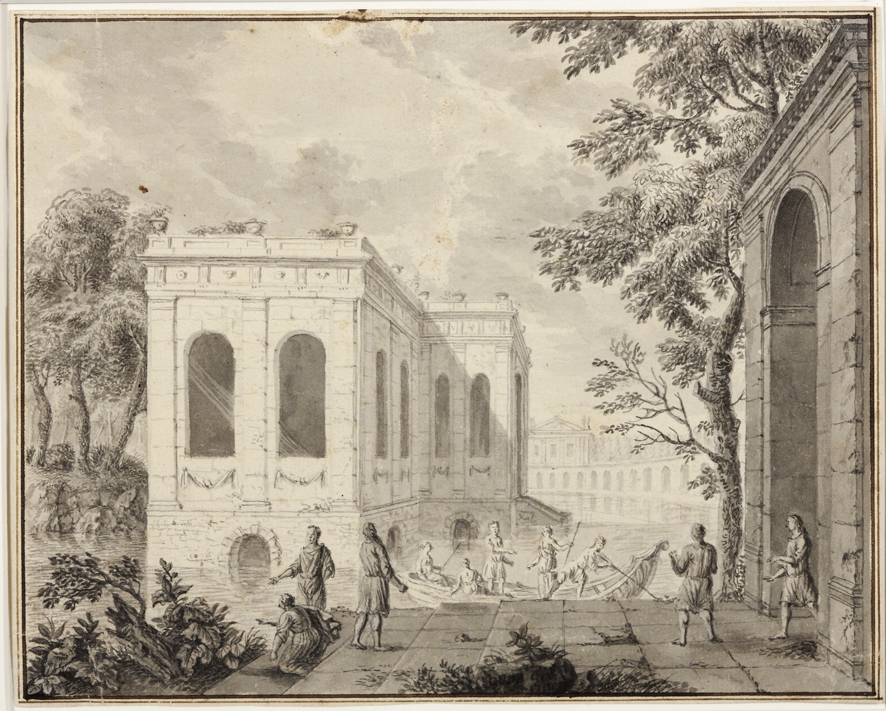 Gefantaseerd classicistisch parklandschap