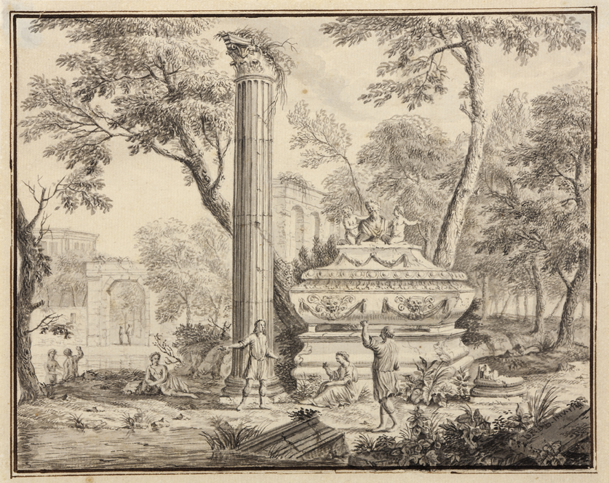 Gefantaseerd classicistisch parklandschap