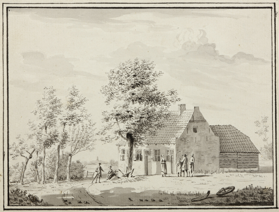 Landschap met boerenhuis