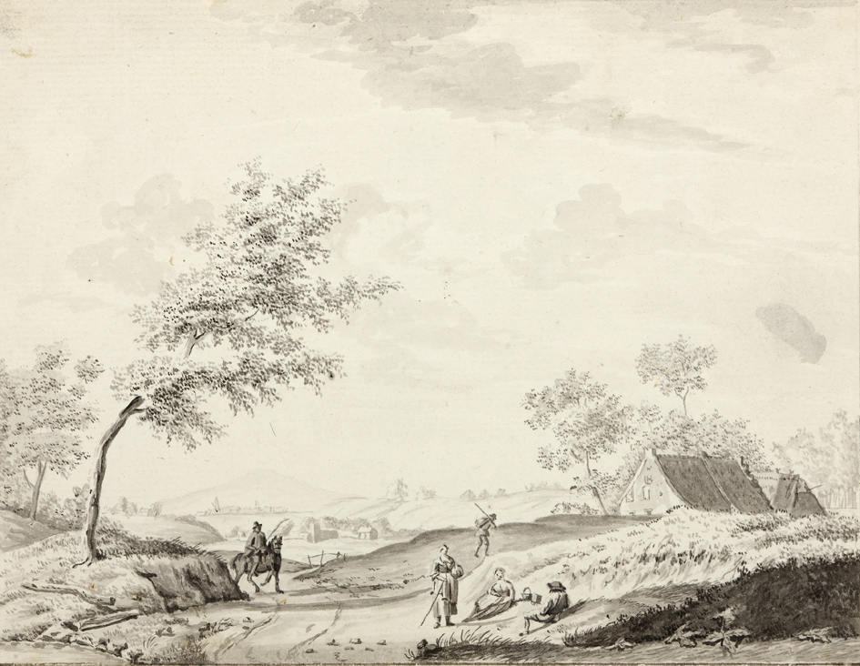 Landschap met grote boom