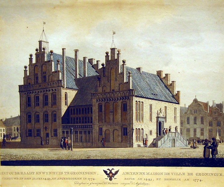 Raadhuis-wijnhuis, westzijde en noordzijde