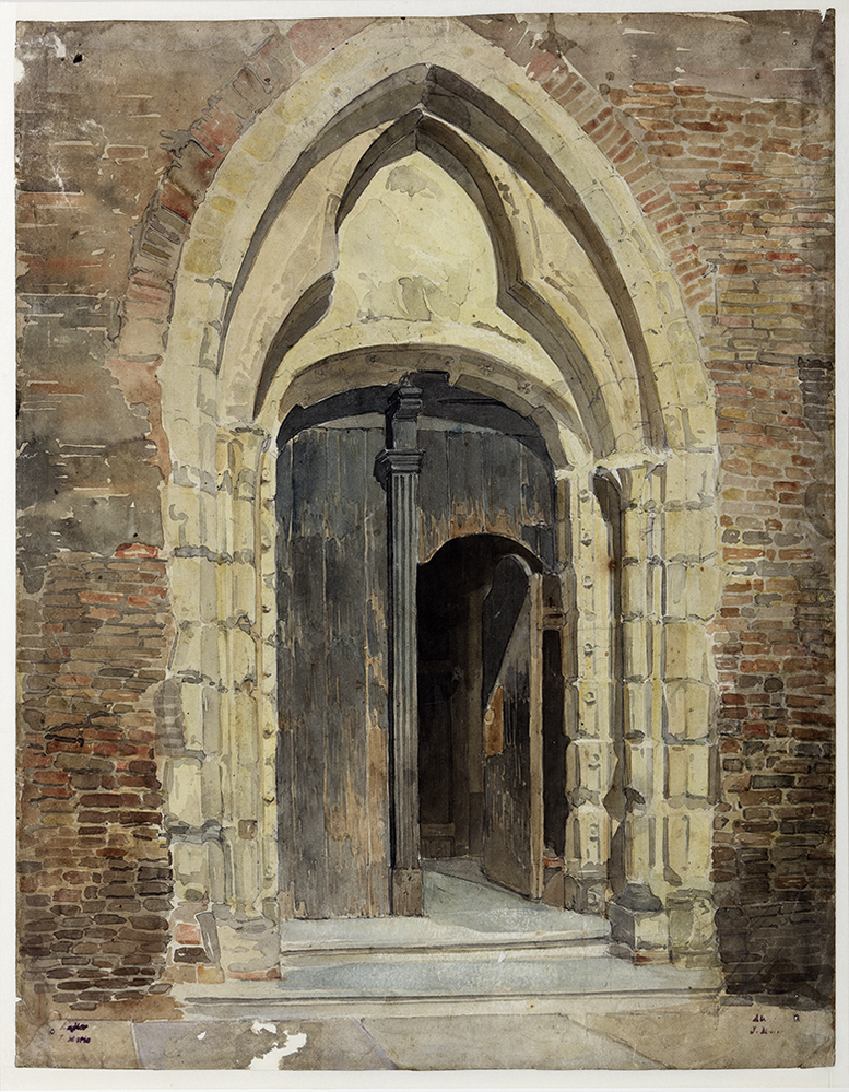 Noorderportaal van het dwarsschip van de Akerk