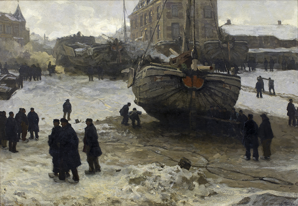 Bomschuiten op het strand te Scheveningen