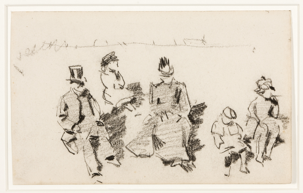 Figuurtjes tegen duin