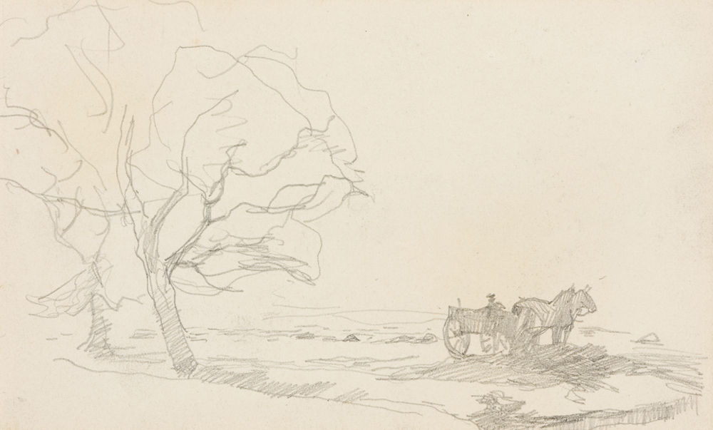 Landschap met kar