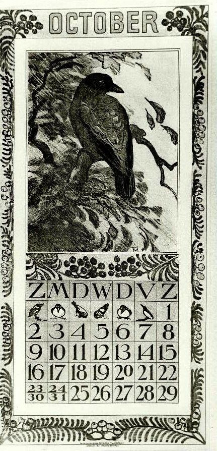 Kalenderblad 1910: october